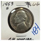 1953-S JEFFERSON NICKEL UNC
