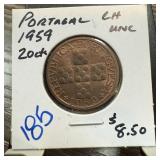 1959 PORTUGAL 20 CENTAVOS HIGH GRADE
