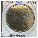 1922 PEACE SILVER DOLLAR HIGH GRADE