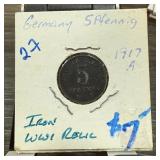1917-A GERMANY 5 PFENNIG IRON WWI ERA