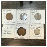 5PC PHILIPPINES US ADMIN COINS