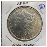 1890 MORGAN SILVER DOLLAR HIGH GRADE
