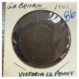 1901 GREAT BRITAIN VICTORIA LARGE PENNY