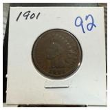 1901 INDIAN HEAD PENNY CENT