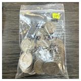 BAG OF 40 MIXED OLDER JEFFERSON NICKELS