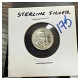 FRANKLIN MINT STERLING SILVER RD JOSIAH BARTLETT