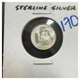FRANKLIN MINT STERLING SILVER RD THOMAS JEFFERSON
