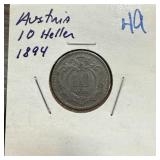 1894 AUSTRIA 20 HELLER