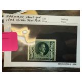 1943 GERMANY MINT NH HITLER SEMI POST STAMP