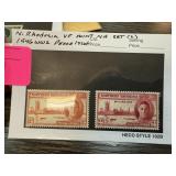 N RHODESIA MINT NH SET 2 1946 WWII PEACE ISSUES