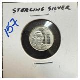 FRANKLIN MINT STERLING SILVER RD BENJAMIN HARRISON
