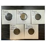 5PC GERMANY GERMAN COINS