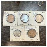 5PC CHILE FOREIGN COINS