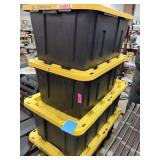 5PC BLACK & YELLOW STORAGE BINS