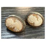 STERLING SILVER CAMEO EARRINGS