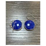 STERLING SILVER LAPIS EARRINGS