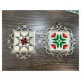 2PC STERLING SILVER LUNT CHRISTMAS ORNAMENTS