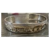 NAKAI STERLING SILVER & 14K GOLD CUFF BRACELET