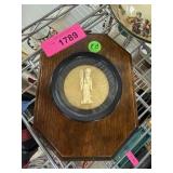 VINTAGE ASIAN FRAMED GOD OF WISDOW FIGURE