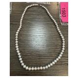 STERLING SILVER PEARL NECKLACE