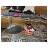 CONTENTS OF SHELF LARGE LOT OF MIXED GLASSWARE