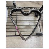 WELDED CHAIN HEART SCULPTURE
