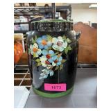 VINTAGE PAINTED POTTERY CROCK