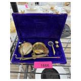 VINTAGE BRASS SCALES W CASE