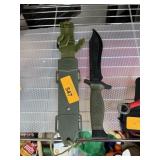MILITARY GREEN FIXED BLADE KNIFE