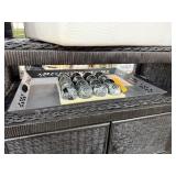 MARBLED STYLE  POOL BILLIARD BALLS W TRAY