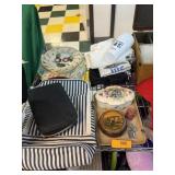 LOT OF MISC PORCELAIN LIDDED BOX / LIGHER MORE