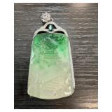 LARGE CHINESE CARVED JADE PENDANT