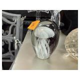 JELLYFISH THEME ART GLASS PAPERWEIGHT