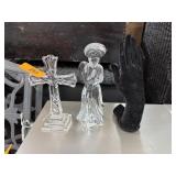 3PC LOT CRYSTAL / HAND THEMED JEWELRY STAND