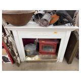 LARGE WHITE FIREPLACE MANTEL