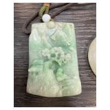 LARGE CARVED CHINESE JADE PENDANT