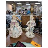 2PC CLASSICAL FIGURAL WILLIAM F.B. JOHNSON LAMPS