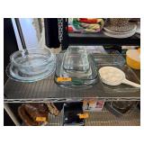 LARGE LOT OF KITCHEN GLASSWARE / GLASS ESCARGOT