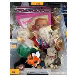 LARGE BIN OF MIXED BARBIE DOLLS / CASE