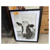 FRAMED COW PRINT