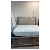 KING SIZE BED WITH TEMPURPEDIC MATTRESS