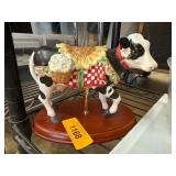 The Carousel Cow Figurine with Floral Décor