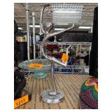 Modern Silver-Tone Dancing Figure Sculpture