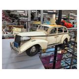 Metal Vintage-Style Model Car with Cream Finish