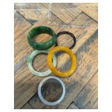 Five Assorted Jade Rings
