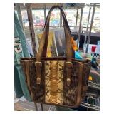 Michael Kors Python Signature Mixed Tote Bag