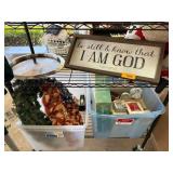 Home Decor Items Including Wall Sign and Tray