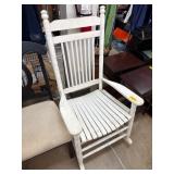 Cracker Barrel White Wooden Rocking Chair