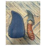 Damascus Steel Karambit Knife with Sheath