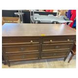 Wooden Dresser with Four Drawers and Brass Handles